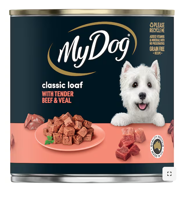 My Dog Beef And Veal Loaf Classics Wet Dog Food Can 680g