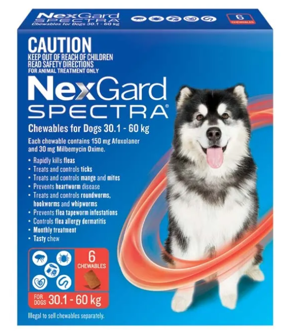 Flea, Tick & Worming Chews for Dogs 30.1kg - 60kg