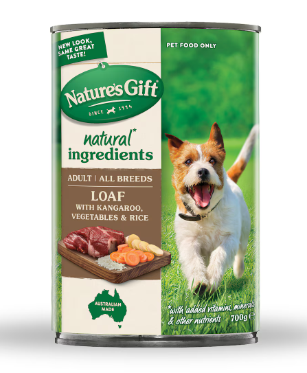 Nature's Gift Adult Wet Dog Food Loaf With Kangaroo & Vegetable 700g